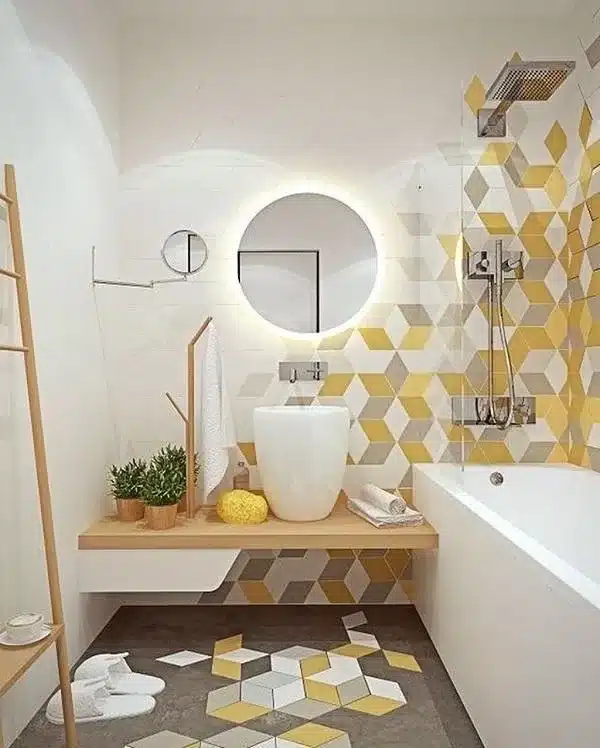 banyo renk seçimi, sarı tonlar
