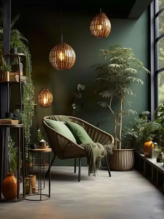 Yeşil renkli balkon